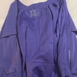 Figs Deep Purple Sydney Scrub Jacket